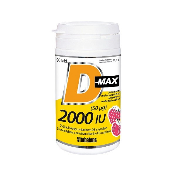 Vitabalans D-Max 2000 IU 90 žvýkacích tablet