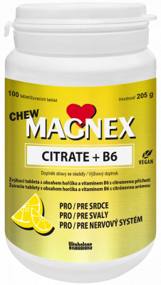 MAGNEX Citrate 375 mg a vitamin B6 100 žvýkacích tablet
