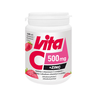 Vitabalans Vita-C 500 mg + Zinc 150 žvýkacích tablet