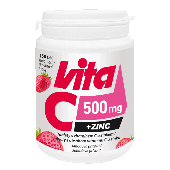 Vitabalans Vita-C 500 mg + Zinc 150 žvýkacích tablet