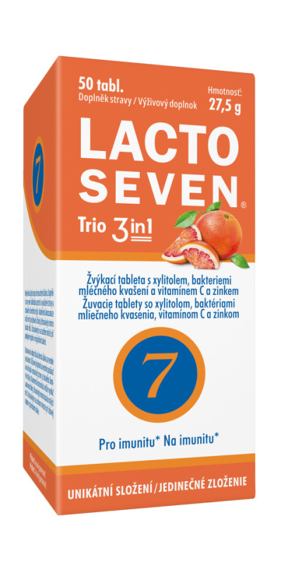 Vitabalans LactoSeven Trio 3in1 50 žvýkacích tablet