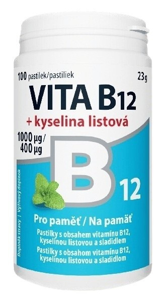 Vita B12+kyselina listová 1mg/400mcg tbl.100