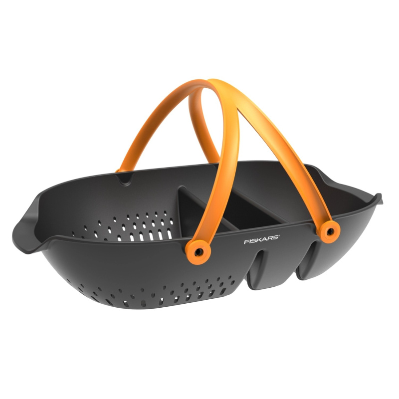 Fiskars Košík na sklizeň Plus Garden, černo-oranžový, 13 x 39 x 61 cm