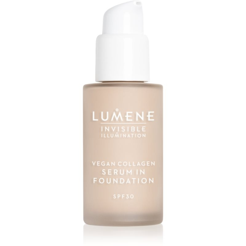 Lumene Invisible Illumination Vegan Collagen Serum in Foundation lehký make-up s vyživujícím účinkem SPF 30 0.5 30 ml