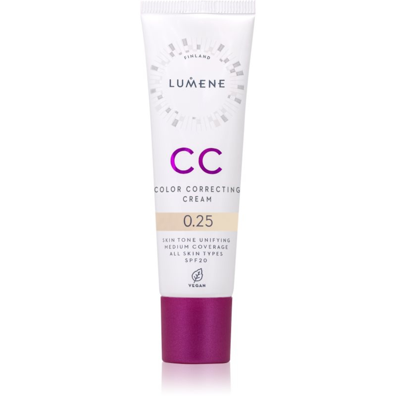Lumene CC Color Correcting Cream CC krém pro jednotný tón pleti SPF 20 odstín 0.25 (Neutral) 30 ml
