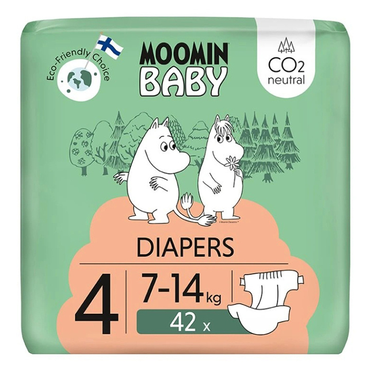 Moomin Baby EKO Jednorázové plenky maxi 4 (7–14 kg)