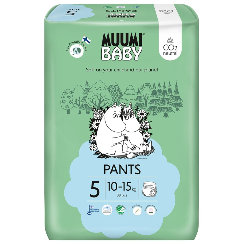 Muumi Baby EKO Plenkové kalhotky pants maxi+ 5 (10–15 kg)