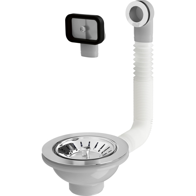 Prevex Dřezová výpusť 1 1/2" s přepadem, chrom, pr. 114 mm