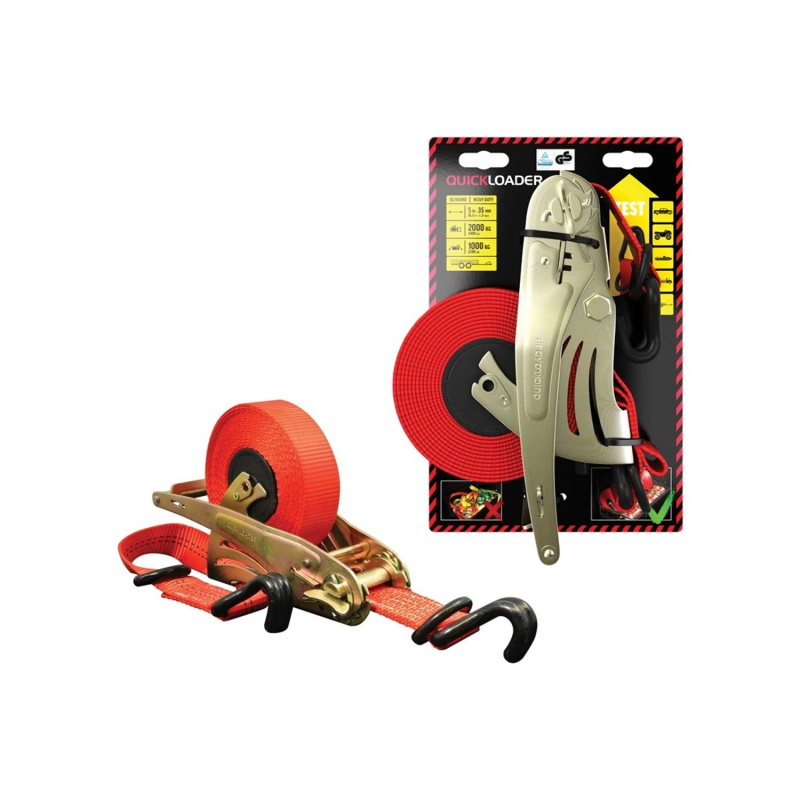 Quickloader Samonavíjecí popruh Retractable 2000 kg, 5m (0,5m+4,5m) x 35mm