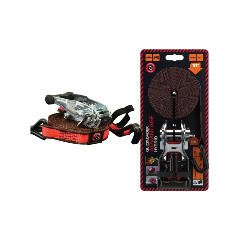 Quickloader Dvoudílný popruh s ráčnou +mag. Advantage Hybrid 1200kg, 5,5m x 25mm