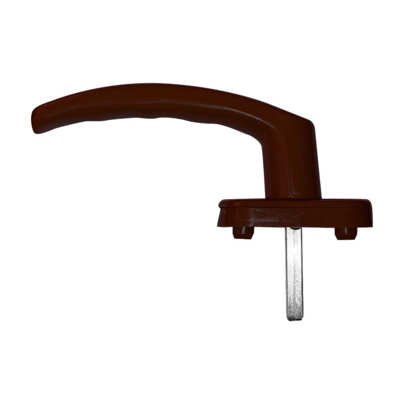 Plastová okenní klika, tmavě hnědá