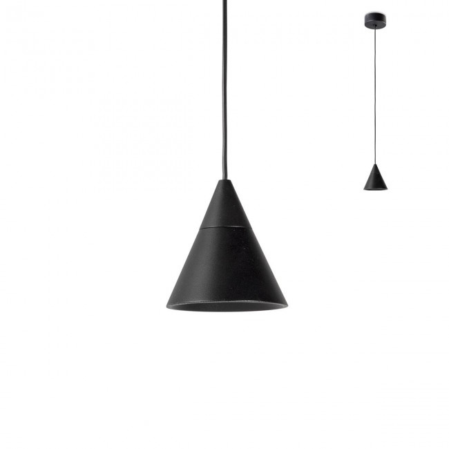 Redo Závěsné LED svítidlo Eiko, ø7,2cm Barva: Černá