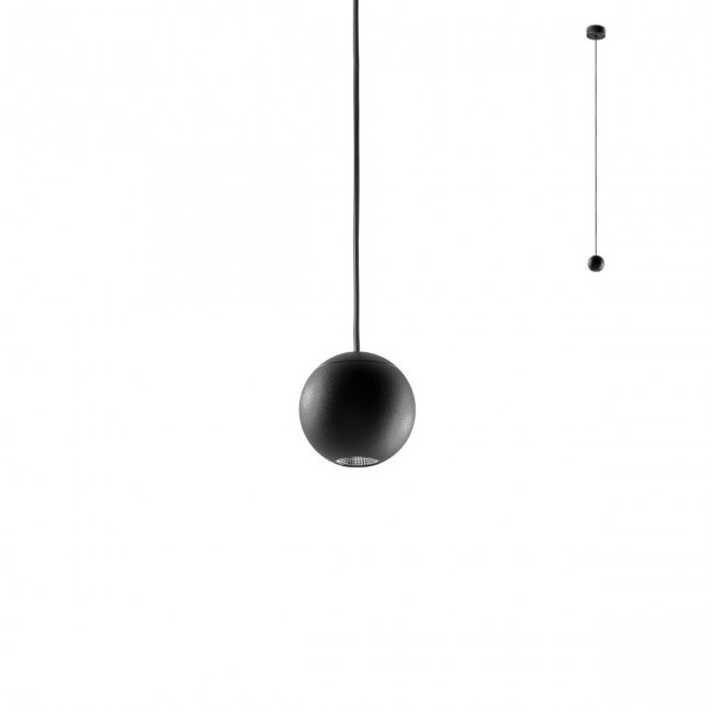 Redo Závěsné LED svítidlo Obo ø 5cm Barva: Černá