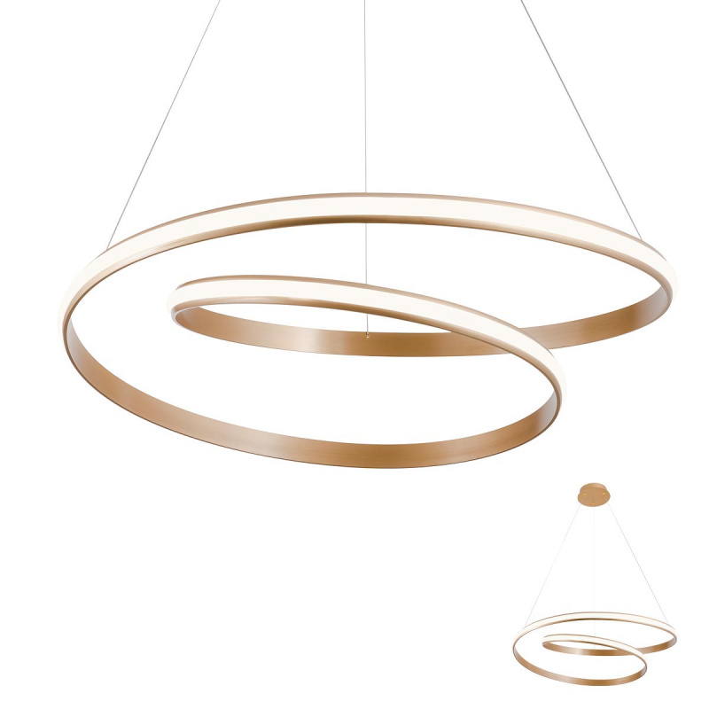 Redo Závěsné LED svítidlo Torsion ø 550 mm, 4000K Barva: Bronz