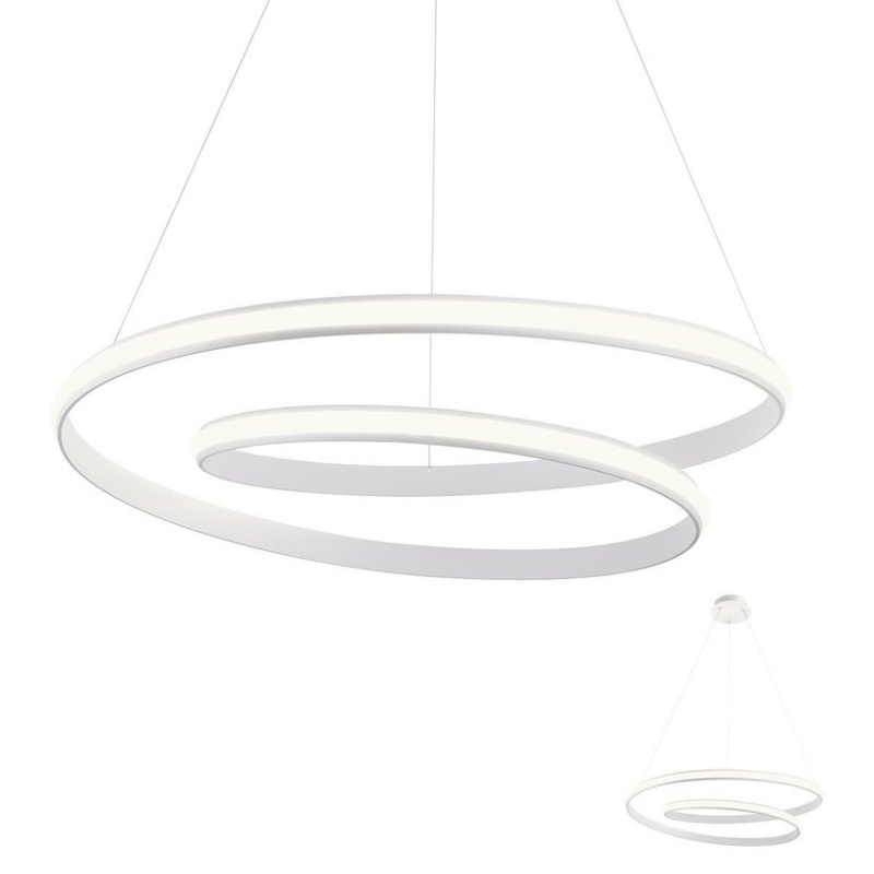 Redo Závěsné LED svítidlo Torsion ø 740 mm, 4000K Barva: Bílá