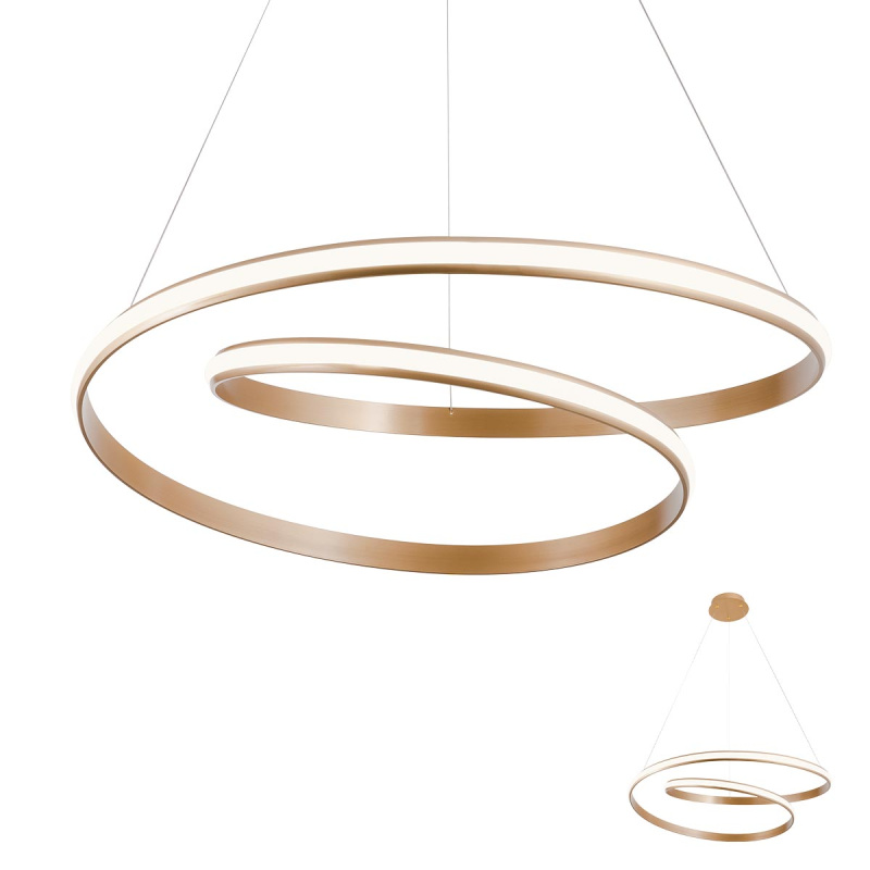 Redo Závěsné LED svítidlo Torsion ø 740 mm, 4000K Barva: Bronz