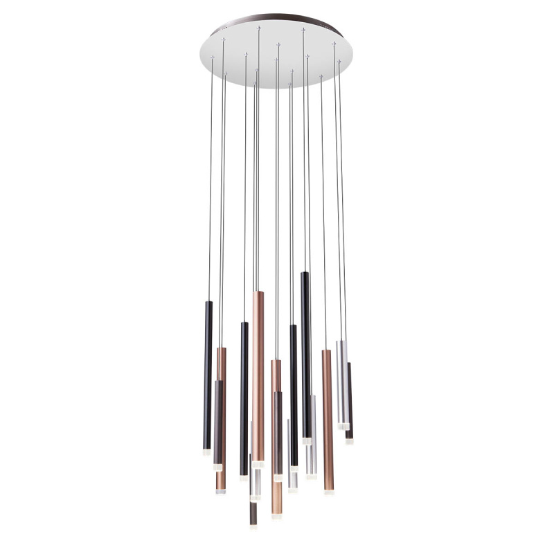 Redo Závěsné LED svítidlo MADISON ø 55 cm Barva: Černo/měděná