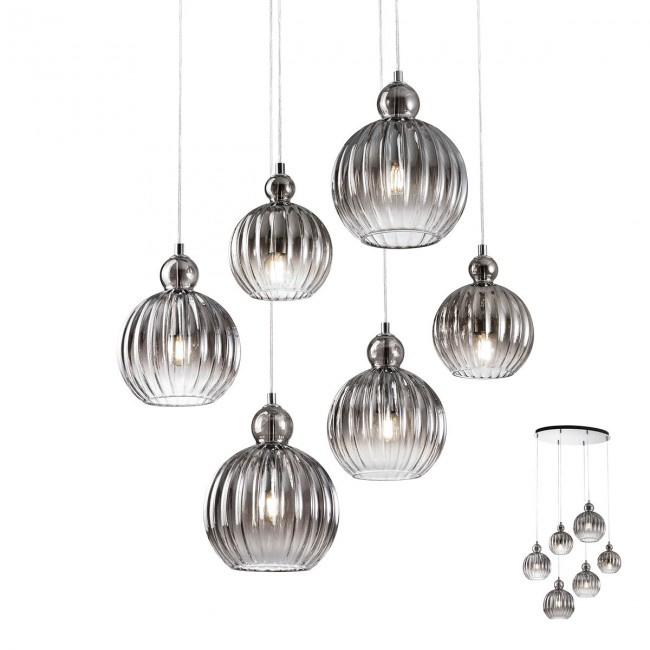 Redo Závěsné svítidlo Plumen 6 Barva: Kouřová