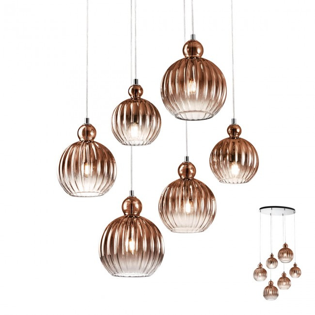 Redo Závěsné svítidlo Plumen 6 Barva: Měděná
