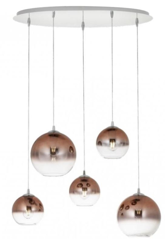 Redo Set designových závěsných svítidel Bowl Barva: Měděná