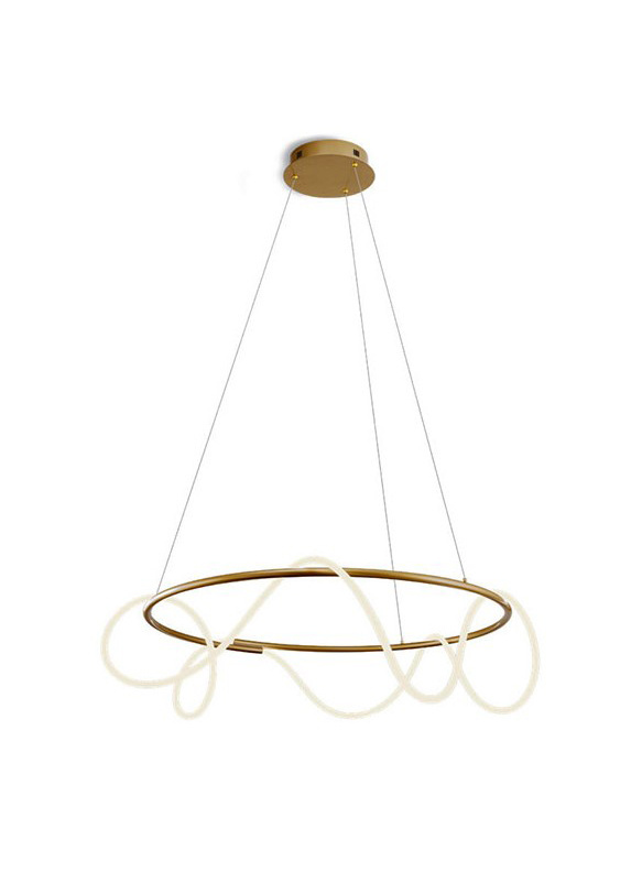 Redo Závěsné LED svítidlo CORRAL ø 90 cm Barva: Zlatá