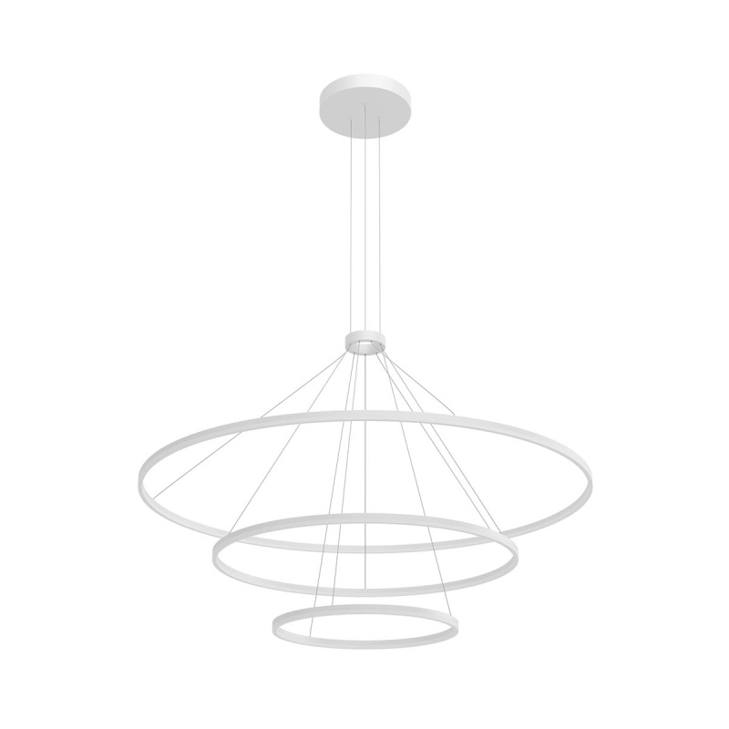 Redo Závěsné LED svítidlo ORBIT ø120/ø80/ø40 cm, 3000K, 3 kruhy Barva: Bílá, Stmívání, řízení: TRIAC