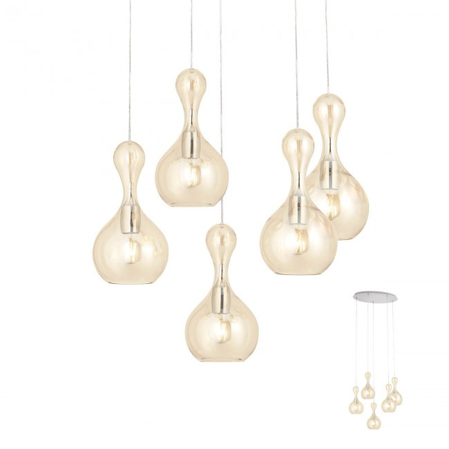 Redo Závěsné svítidlo Lob 5 Barva: Champagne