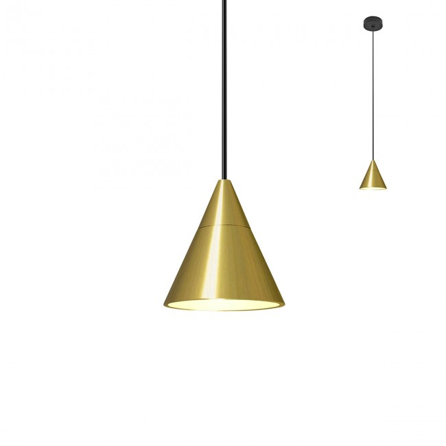 Redo Závěsné LED svítidlo Eiko, ø7,2cm Barva: Mosaz