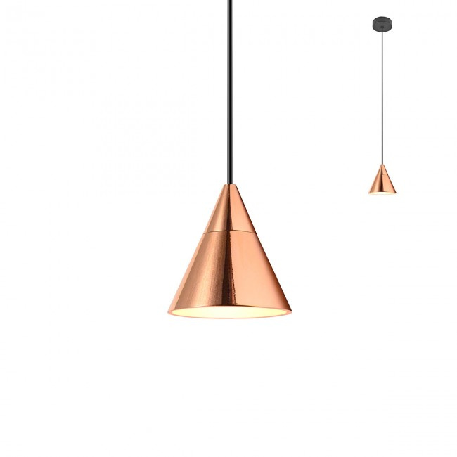 Redo Závěsné LED svítidlo Eiko, ø7,2cm Barva: ružová zlatá