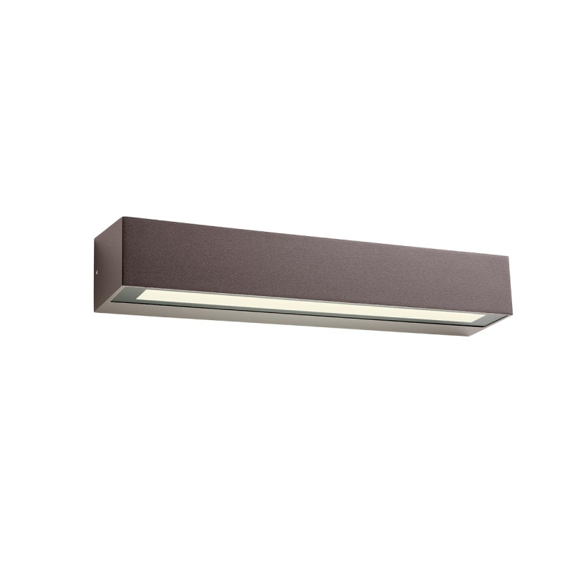 Redo Nástěnné LED svítidlo AROOS, d. 38 cm, IP65 Barva: Rezavá - hnědá