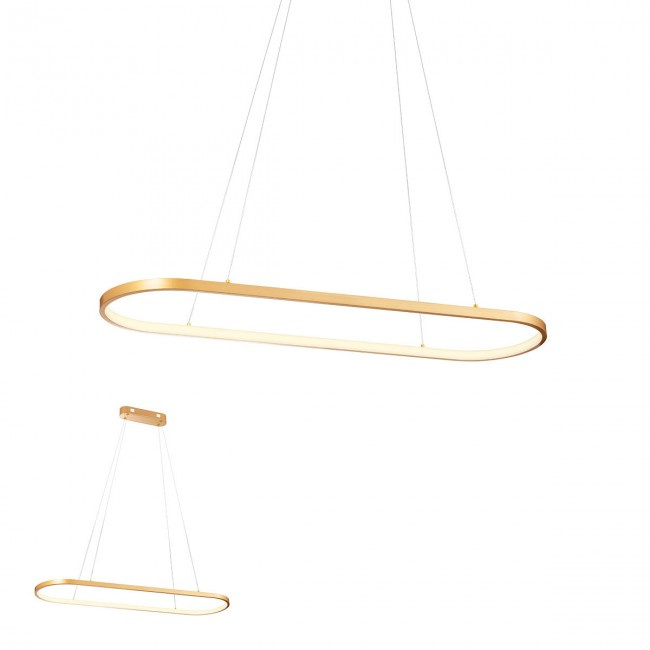 Redo Závěsné LED svítidlo Lap, ø 910mm Barva: Bronzová