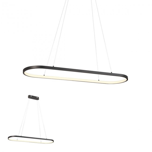 Redo Závěsné LED svítidlo Lap, ø 910mm Barva: písková černá