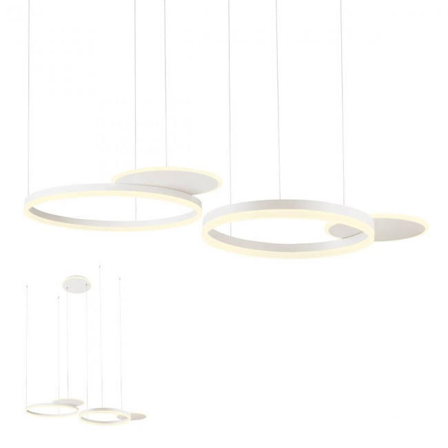 Redo Závěsné LED svítidlo Sigua - kulaté, 110x79cm Barva: Bílá