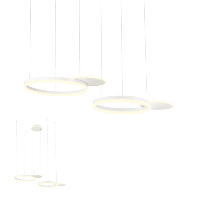 Redo Závěsné LED svítidlo Sigua - kulaté, 90x66cm Barva: Bílá