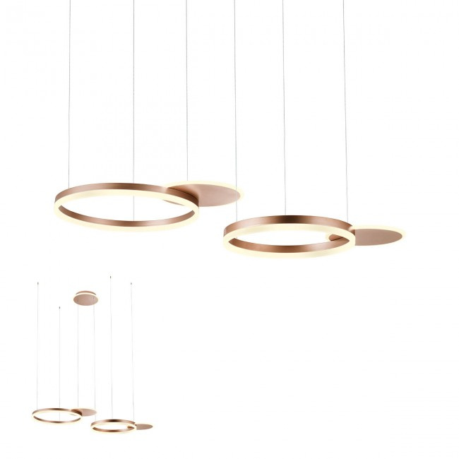 Redo Závěsné LED svítidlo Sigua - kulaté, 90x66cm Barva: Kávová