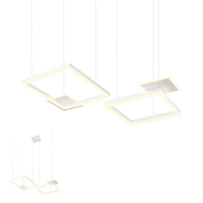 Redo Závěsné LED svítidlo Sigua - hranaté, 90x60cm Barva: Bílá