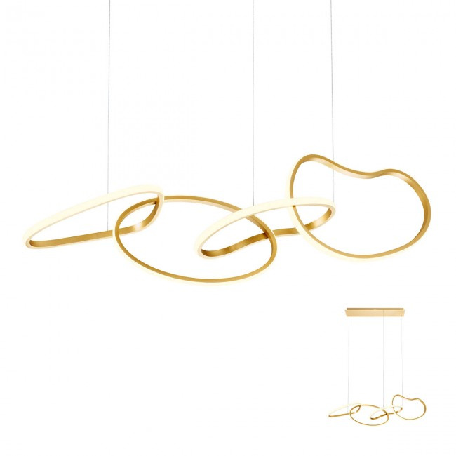 Redo Závěsné LED svítidlo Bias, délka 120cm Barva: Zlatá