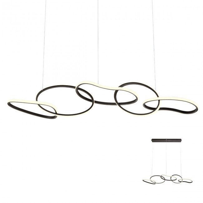 Redo Závěsné LED svítidlo Bias, délka 150cm Barva: Černá