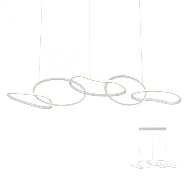 Redo Závěsné LED svítidlo Bias, délka 150cm Barva: Bílá