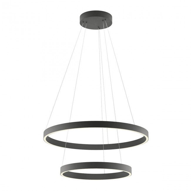 Redo Závěsné LED svítidlo Febe - 2 kruhy, ø60cm/ø40cm Barva: Černá, Chromatičnost: 4000K