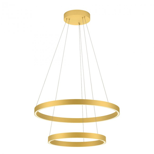 Redo Závěsné LED svítidlo Febe - 2 kruhy, ø60cm/ø40cm Barva: Zlatá, Chromatičnost: 4000K