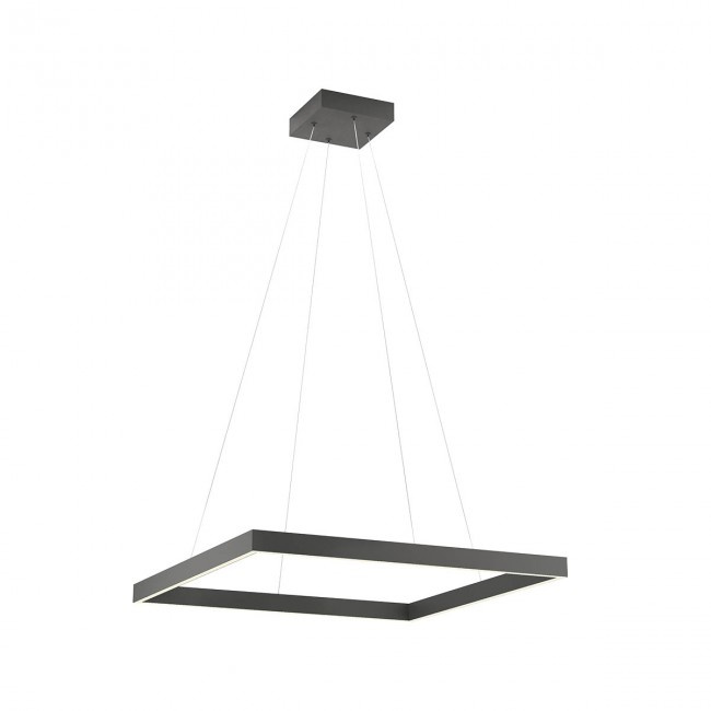 Redo Závěsné LED svítidlo Febe - hranaté, ø60cm Barva: Černá, Chromatičnost: 4000K