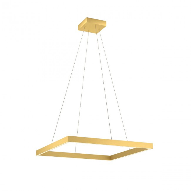 Redo Závěsné LED svítidlo Febe - hranaté, ø60cm Barva: Zlatá, Chromatičnost: 4000K