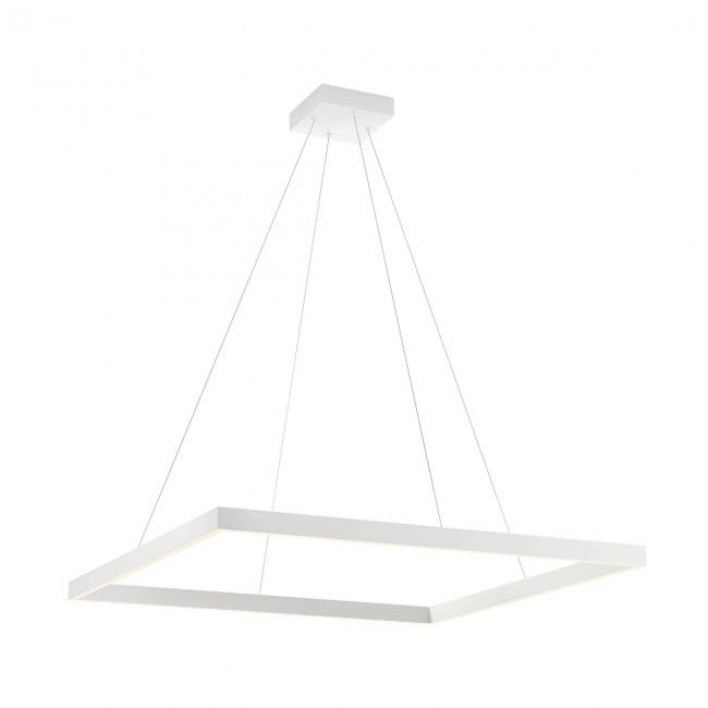Redo Závěsné LED svítidlo Febe - hranaté, ø80cm Barva: Bílá, Chromatičnost: 4000K