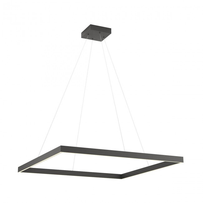 Redo Závěsné LED svítidlo Febe - hranaté, ø80cm Barva: Černá, Chromatičnost: 3000K
