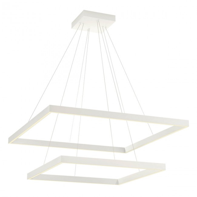 Redo Závěsné LED svítidlo Febe - 2 čtverce, ø80cm/ø60cm Barva: Bílá, Chromatičnost: 4000K