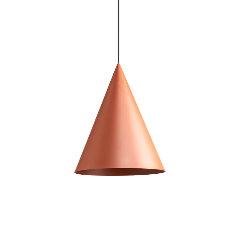 Redo Minimalistické závěsné svítidlo KONOS, ø35cm Barva: Kaštanová