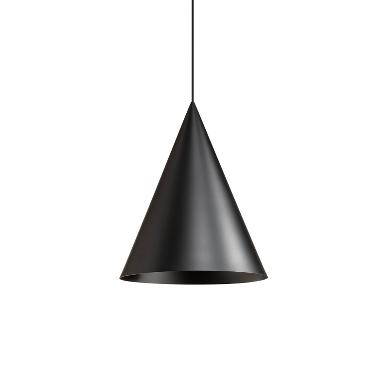 Redo Minimalistické závěsné svítidlo KONOS, ø35cm Barva: Černá