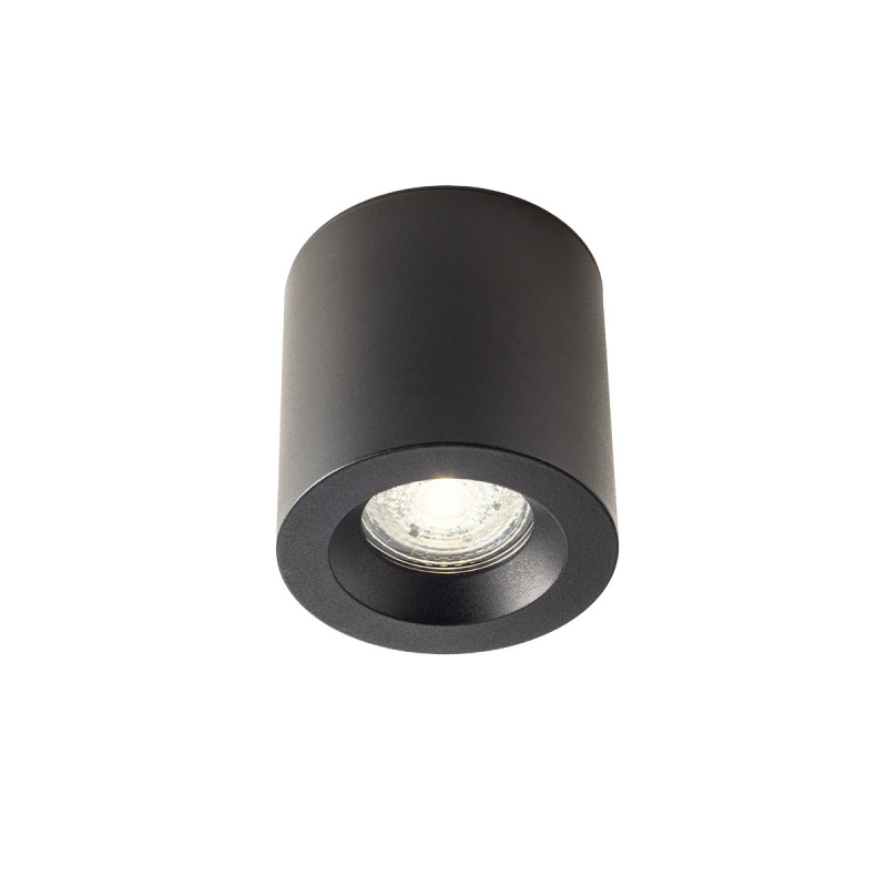 Redo LED stropní svítidlo PRATO, ø8,5cm, IP44, kulaté Barva: Černá