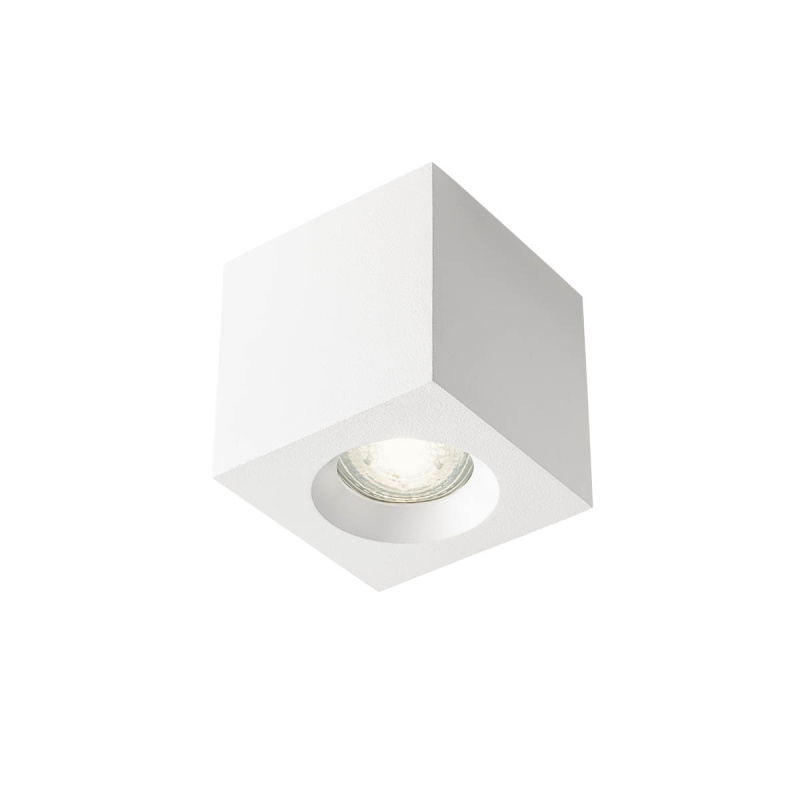Redo LED stropní svítidlo PRATO, š.8,6cm, IP44, hranaté Barva: Bílá